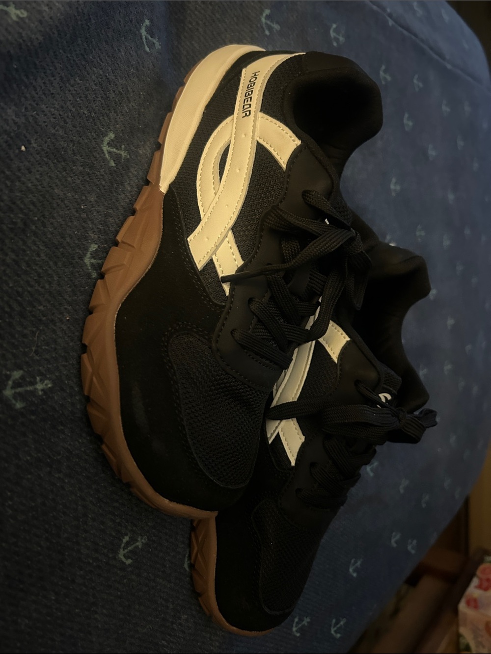 Kids Black and White Sneakers with Gumny Sole - Sporty Everyday Shoes